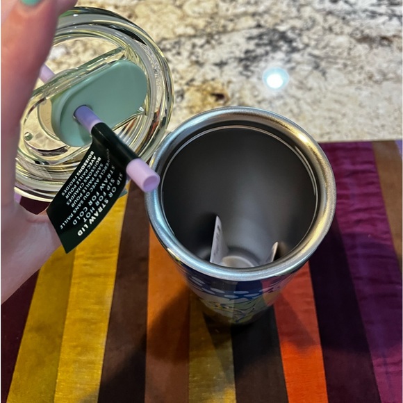 NEW Starbucks Stainless Steel New Lid Canna Lily Butterfly Hot & Cold Cup, 24oz - Picture 7 of 14